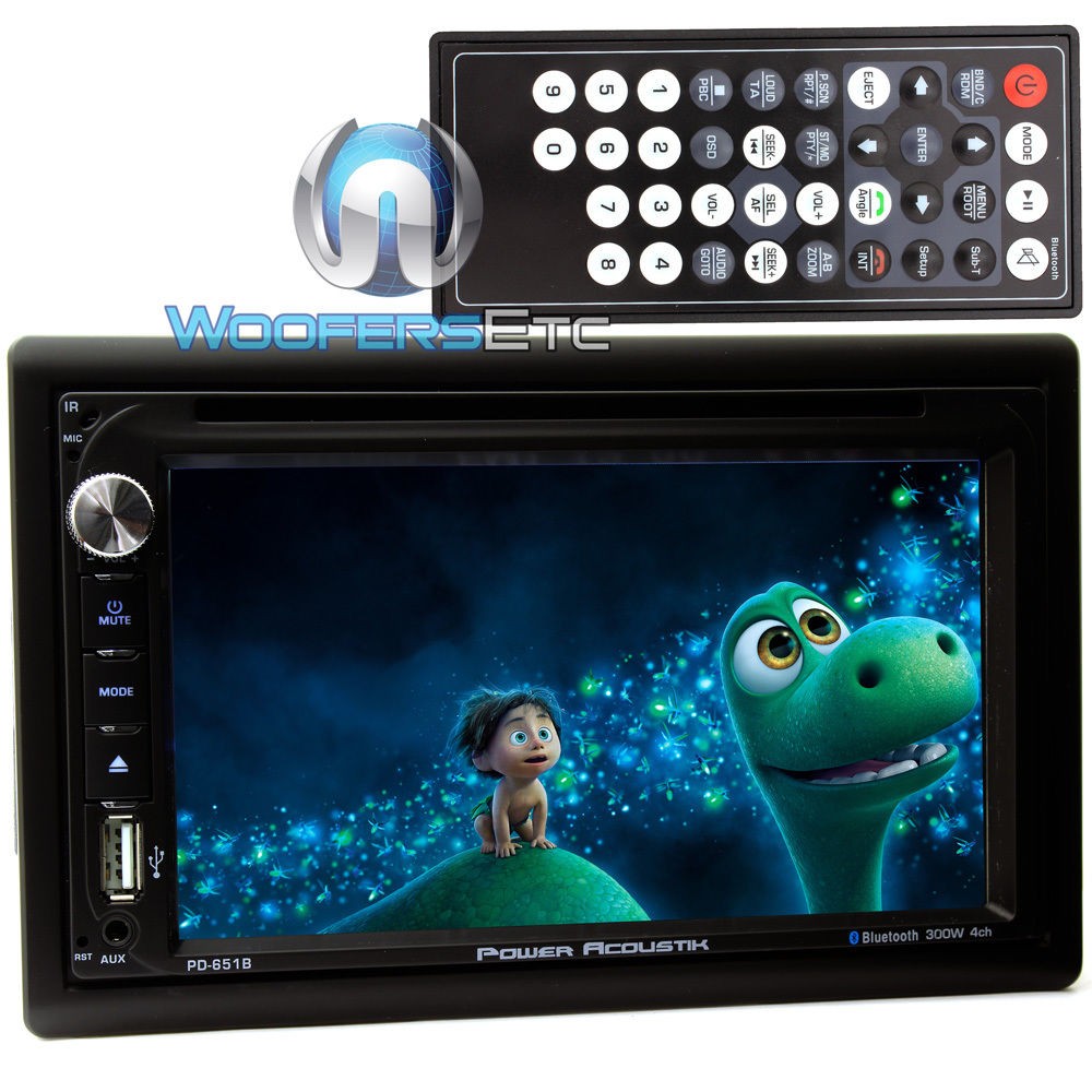 PD-651B - Power Acoustik In-Dash 2-DIN 6.5" Touchscreen DVD Stereo Receiver with SD/USB Card Reader