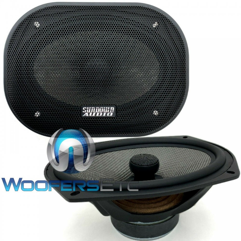 Sundown Audio SA-69CX v2 6" x 9"  125W RMS 2-Way Silk Tweeters Coaxial Speakers