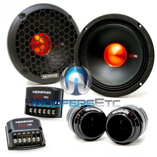 Memphis MJP6C MOJO PRO 6.5" 250W Component Speakers with Tweeters and Crossovers