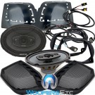 pkg Hertz X690 6X9" Speakers + HD14H Harley Davidson Saddlebag Kit and Wires