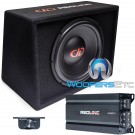 pkg DD Audio RL-SE12a-S1 12" Subwoofer Bass Box + RL-SA500.1 Monoblock 1000W Amplifier