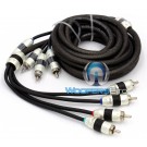 SI8412 - Stinger 12 Ft 4-Channel 8000 Series Audiophile Grade RCA Interconnect Cable