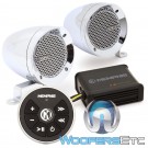 Memphis MXABMC2BT 3" Bullet Style MXA Powersports Speaker Kit with Bluetooth (Chrome)