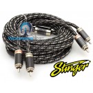 SI9212- Stinger 2-Channel 12-Feet Male 9000 Series Interconnect RCA Cable