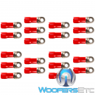 20 pcs. Sundown Audio 0 Gauge Wire Ring Terminals (Red)