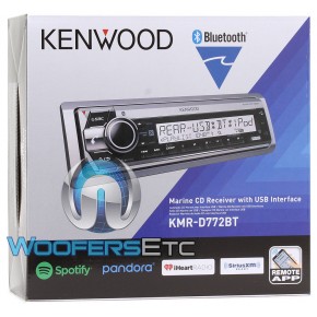 D772BT Single DIN Marine USB CD MP3 Bluetooth Stereo Receiver New Kenwood KMR 